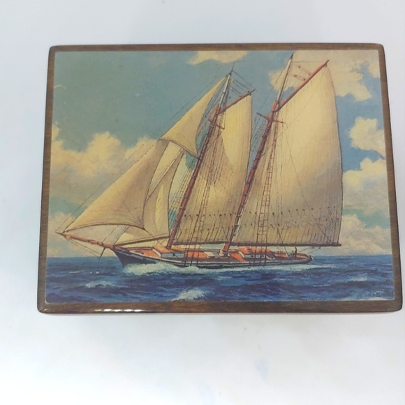American Music Box Company Accents Musical Memories Wooden Sailboat
